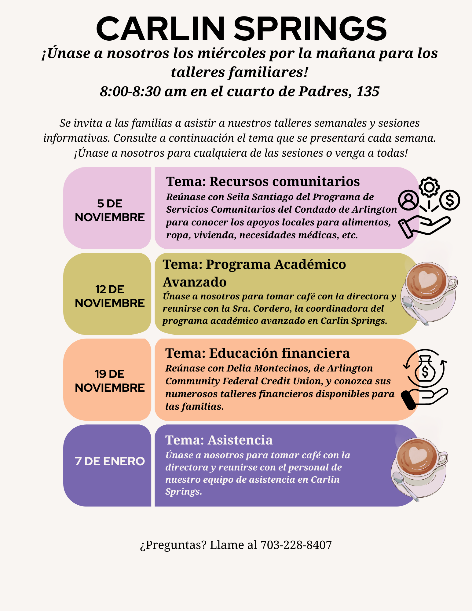 November - January Family Workshops