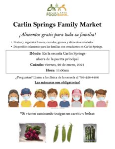 Family Market Flyer for January in Spanish
