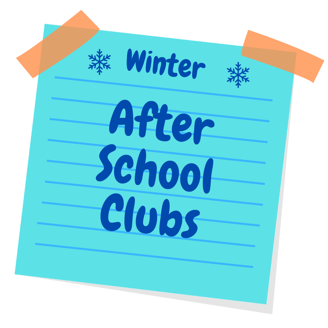 winter after school clubs post it picture