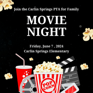 PTA Movie Night save the date flyer
