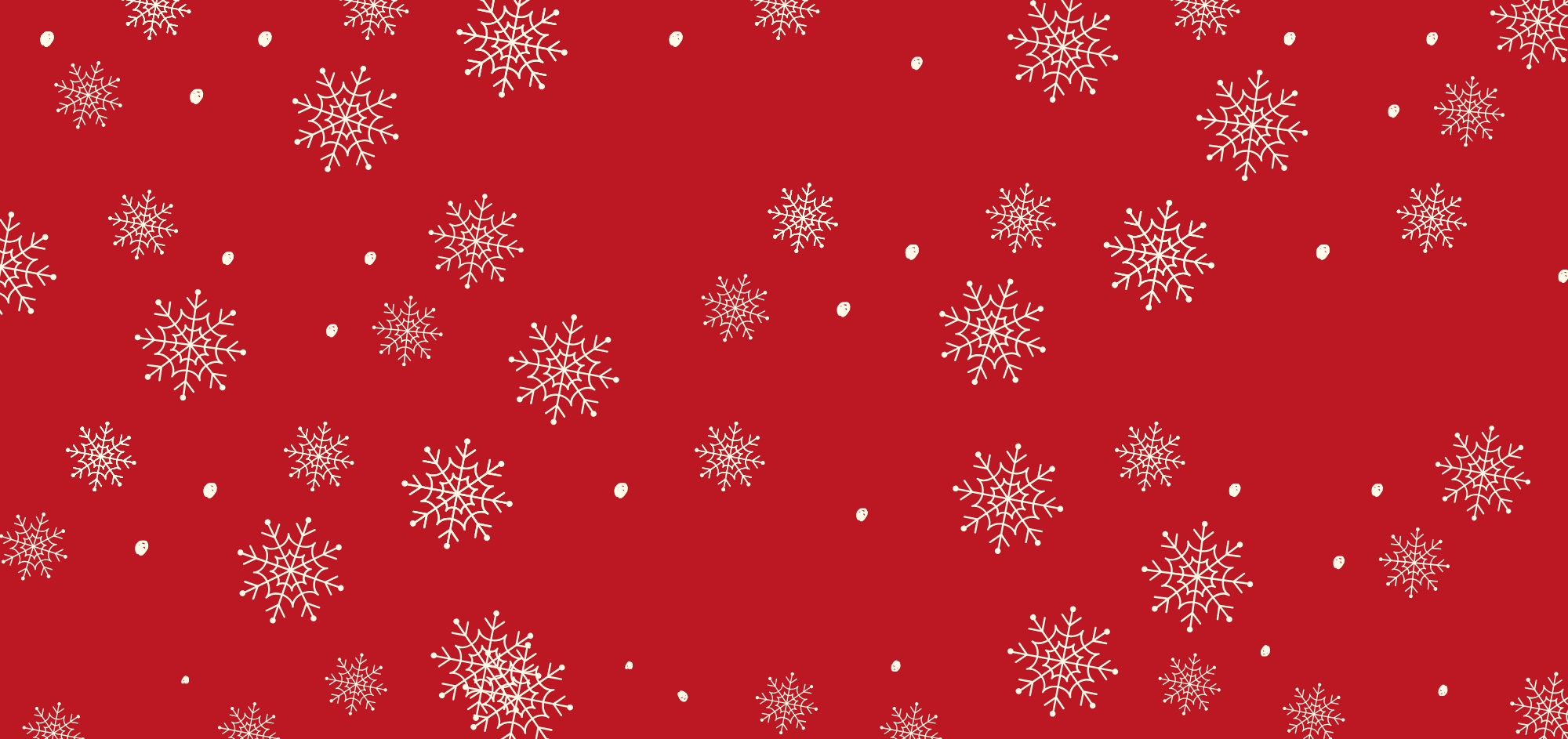 red background with snowfakes